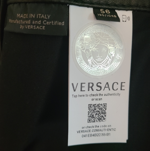 Versace fringe Leather jacket 56it NWT - Picture 11 of 15